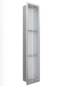 Fusion - Shower Niche with two Shelves Stainless Steel 8" x 36"