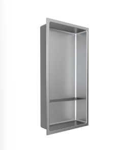 Fusion - Shower Niche with Shelf Stainless Steel 12" x 24"